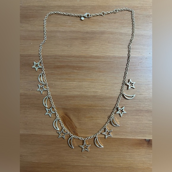 J. Crew star and moon necklace in gold finish - Picture 1 of 3